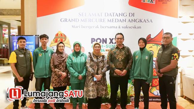 Indah Wahyuni Datang dan Beri Support Langsung Atlet Lumajang di PON&nbsp;Aceh-Sumut